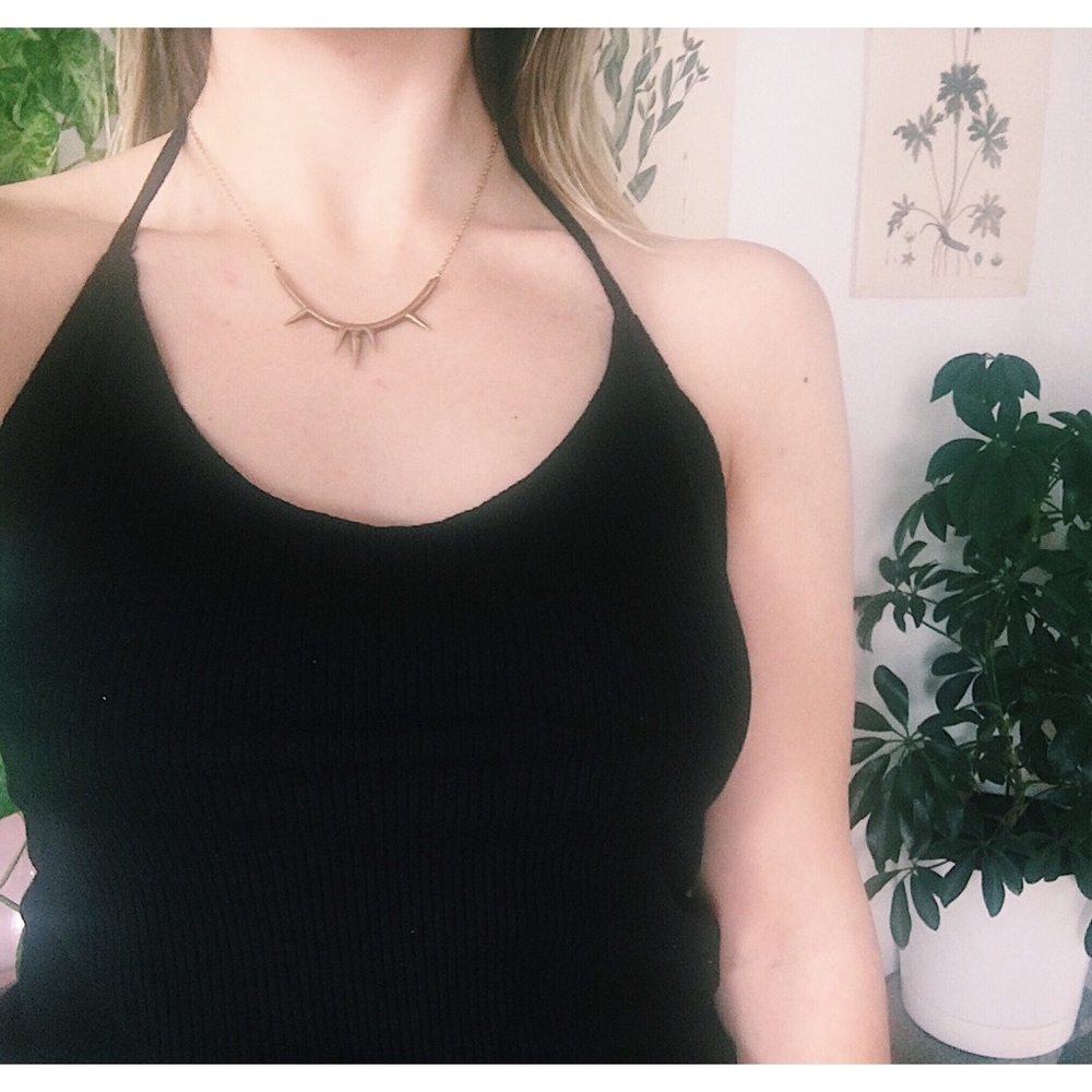 Cute 🌸Reformation🌸 scoop back halter top, black